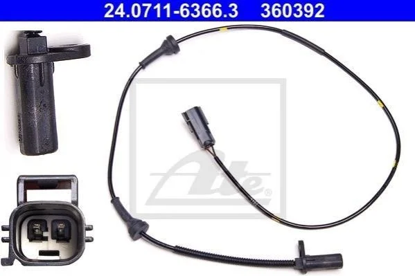 Датчик ABS передн лів VOLVO XC90 I 2.4D-4.4 06.02-12.14 ATE 24.0711-6366.3 (фото 1)