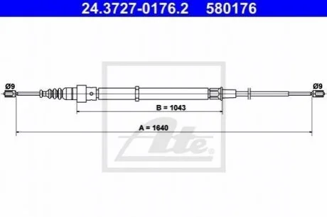 Трос гальма ATE 24.3727-0176.2