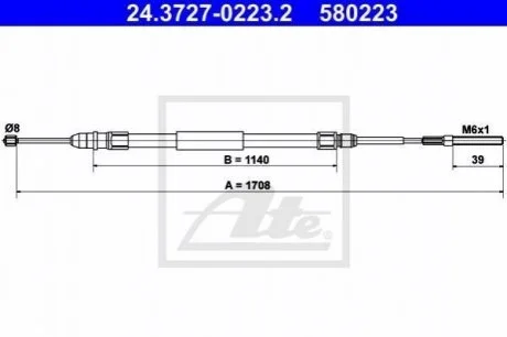 Трос зупиночних гальм ATE 24.3727-0223.2
