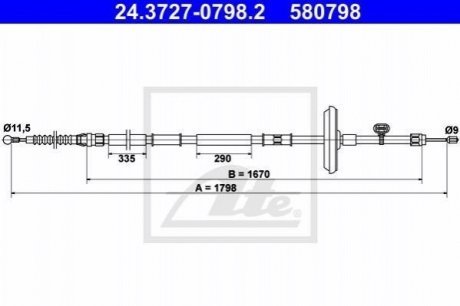 Троси гальм ATE 24.3727-0798.2