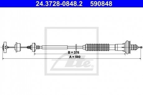 Трос зчеплення ATE 24.3728-0848.2