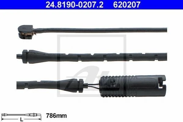 Датчик зносу,гальм.колодки ATE 24.8190-0207.2 (фото 1)