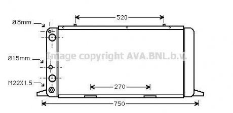 Радиатор охлаждения двигателя AUDI80/90/COUP/CABR 86-91 (Ava) AVA COOLING AI2026 (фото 1)