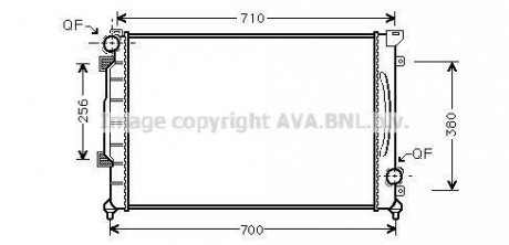 Радиатор 2.5 TDi (+/-AC) [OE. 4B0.121.251] AVA AVA COOLING AI 2139