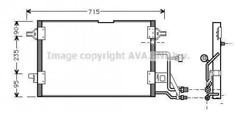 AUDI A4 10/94-9/00 Радиатор кондиционера [OE. 8D0.260.403 C] AVA AVA COOLING AI 5116