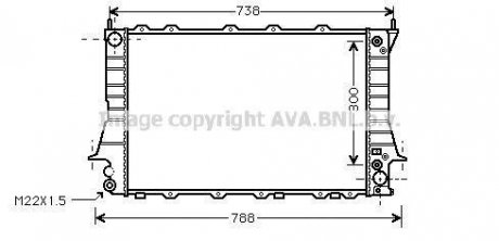 Радиатор охлаждения двигателя AUDI 100/A6 26/8 AT 92-97 (Ava) AVA COOLING AIA2084