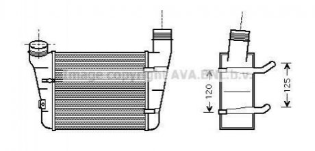 AI-A4 00-интеркулер 1.9TDi (±A±AC), 2.0TDi 103kW [OE. 8E0145805F / S] AVA AVA COOLING AIA4221