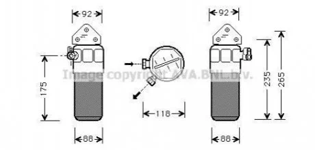 Осушувач кондиціонера Audi A6 C5, C6 (97-), A5 (07-) AVA AVA COOLING AID260