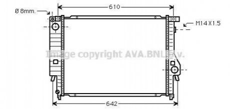 Радиатор 320i/iC, 325, 324D/TD +AC, 5/87- [OE. 1709456 / 2241912] AVA AVA COOLING BW 2047