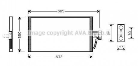 Радіатор кодиціонера AVA COOLING BW 5254