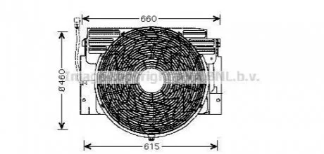 BW X5 Petrol 07/00- Вентилятор AVA AVA COOLING BW 7517
