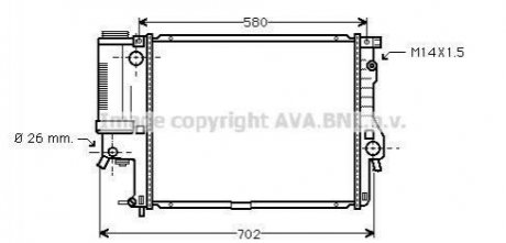 Радиатор охлаждения AVA AVA COOLING BWA 2186