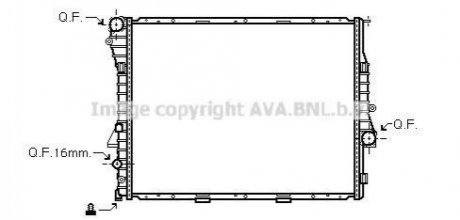 Радіатор охолодження двигуна BMW X5e53 3,0D 12/03>, 4,4i 4,6i 4,8i 02> AT AC+/- AVA AVA COOLING BWA2276