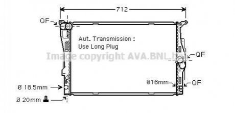 BMW E90/E87 04-рад.охлаждения 2.5i 24V (+AUT±AC), 3.0i 24V (+AUT±AC) [600*460*30] AVA AVA COOLING BWA2303 (фото 1)