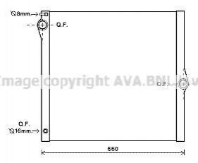 Радіатор охолодження двигуна BMW X5 (E70) (06-10) 3,0i 4,8i AT AVA AVA COOLING BWA2436 (фото 1)