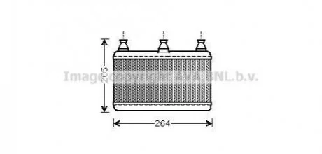 Радіатор обігрівача салону BMW 5e60 02>10 AVA AVA COOLING BWA 6341