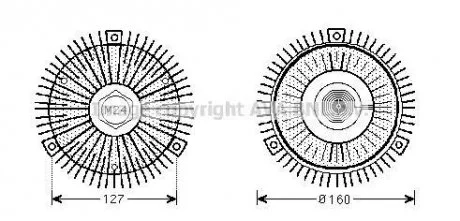 BW E36/E38/E39 2.5D* ‘ Муфта вентилятора системы охлаждения AVA AVA COOLING BW C353