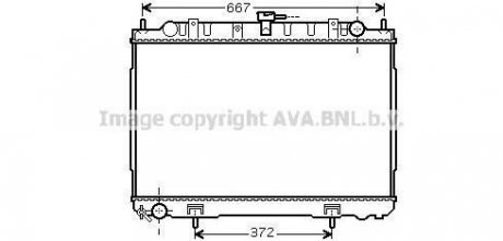 Радиатор охлаждения двигателя Nissan X-Trail (01-08) 2,2d MT AVA AVA COOLING DN2241