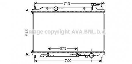 Радиатор охлаждения NISSAN MURANO (04-) 3.5i AT (AVA) AVA COOLING DN2295