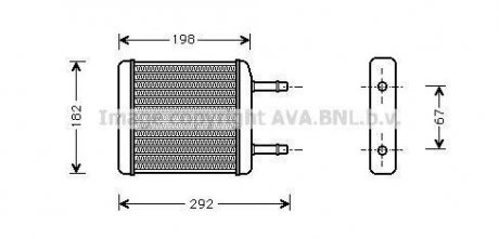 Теплообмінник, система опалення салону AVA COOLING DWA6024