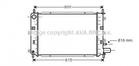 Радиатор 1.4, 1.6 (+AC), 1.8, 2.0, -1/95 [OE. 92AB 8005 SB / SD] AVA AVA COOLING FD 2152