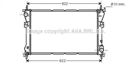 Радіатор охолодження двигуна Ford Tranzit 2,0d 00>06 MT AVA AVA COOLING FD 2320