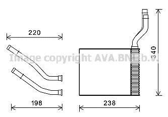 Радиатор отопителя FORD (AVA) AVA COOLING FD6464