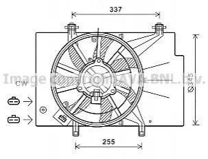 FD Fiesta VI 1.25 i +/+AC Вентилятор AVA AVA COOLING FD 7559