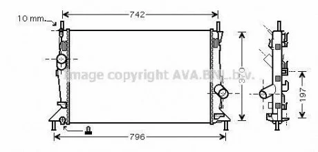 Фото 1 - радіатор охолодження двигуна Ford Focus II C-Max 1,6 05> MT AC+/-, Mazda 3 1,6i 02>08 MT AC+/- AVA AVA COOLING FDA 2369 Радіатор охолодження двигуна Ford Focus II C-Max 1,6 05> MT AC+/-, Mazda 3 1,6i 02>08 MT AC+/- AVA AVA COOLING FDA 2369 (фото 1)