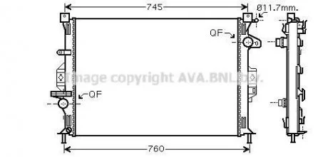 FD-MONDEO 10- Радиатор AVA AVA COOLING FDA2422 (фото 1)