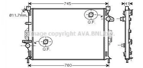 FD- Mondeo IV 03 Радиатор AVA AVA COOLING FDA 2424 (фото 1)