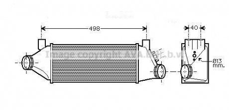 FD-TRANSIT 02- Интеркулер 400*127*73 [OE 2C11 9L440 BA/BB/4432117/4522846] AVA AVA COOLING FDA4385