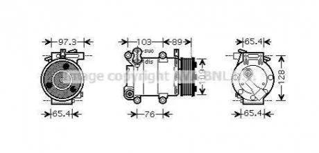 FD-FOC 04-/Компрессор 1.8i 16V (±AUT), 2.0i 16V (±AUT) AVA AVA COOLING FDAK391