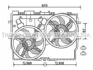FT Ducato 2.3/3.0 JTD -AC 08/06- Вентилятор AVA AVA COOLING FT 7583