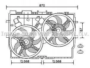 FT Ducato 2.3/3.0 JTD +AC 08/06- Вентилятор AVA AVA COOLING FT 7584