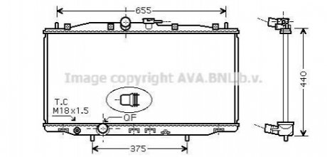 Охладитель, охлаждение двигателя AVA AVA COOLING HD 2170