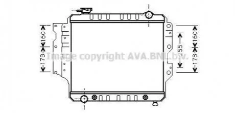 Охладитель, охлаждение двигателя AVA AVA COOLING JE 2023 (фото 1)