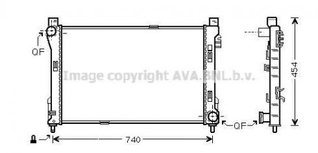 Радиатор 2.0i 16V [OE. 203.500.0403] AVA AVA COOLING MS 2288 (фото 1)