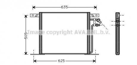 Радиатор кондиционера 108, 110, 113, 114 [OE. 638.835.0170] AVA AVA COOLING MS 5220