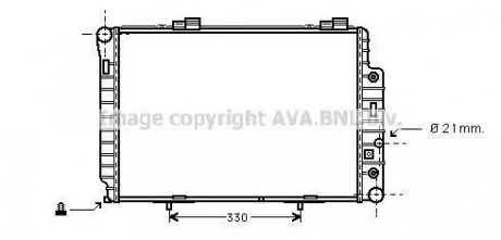 Радіатор охолодження двигуна MB C-class (W202) (96-02) AT AVA AVA COOLING MSA2174