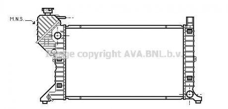 Радіатор охолодження двигуна MB Sprinter 00>06 MT AC+/- AVA AVA COOLING MSA2300 (фото 1)