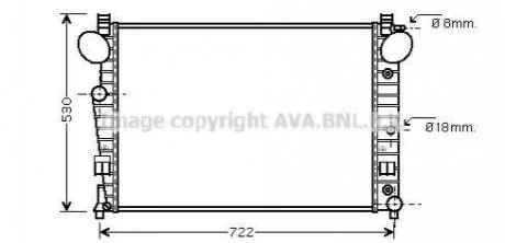 Радіатор (AVA) AVA COOLING MSA2308