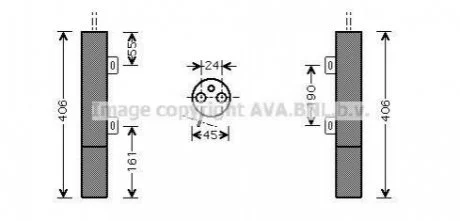 Осушувач кондиціонера MB ML164 (06-) 280-450d, GL164 (06-) 320-450d AVA AVA COOLING MS D090
