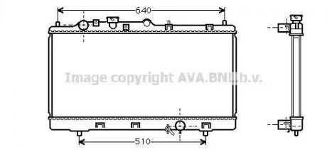 MAZDA 323 SEDAN / 323F 10/98- Радиатор 1.3-1.8i 16V (?AC) AVA AVA COOLING MZ 2151 (фото 1)