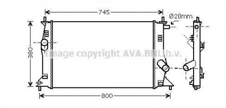 Радіатор охолодження двигуна Mazda 5 05> AVA AVA COOLING MZ2183