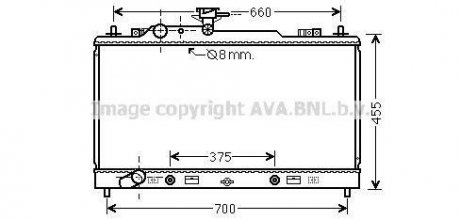 Радиатор охлаждения MAZDA 6 (07-) 2.0 i 16V (+) (AVA) AVA COOLING MZ2228