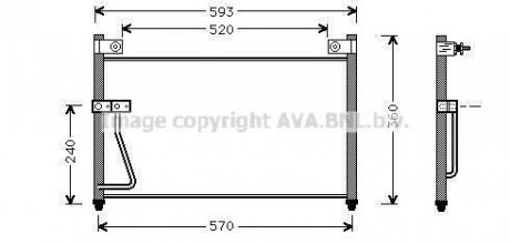 Конденсор кондиционера MAZDA 626 ALL 97- (AVA) AVA COOLING MZ5126