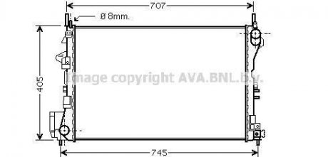 Радиатор охлаждения AVA AVA COOLING OL 2338 (фото 1)