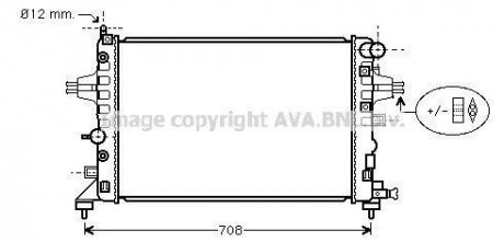 Радиатор Astra -H 1.4i / 1.8i 02/04- (AVA) AVA COOLING OLA2362