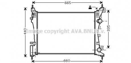 OL-COR D 06-рад.охлаждения 1.0i 12V (±AC), 1.2i 16V (±AUT±AC), 1.4i 16V (±AUT±AC) [540*375*26] AVA AVA COOLING OLA2408